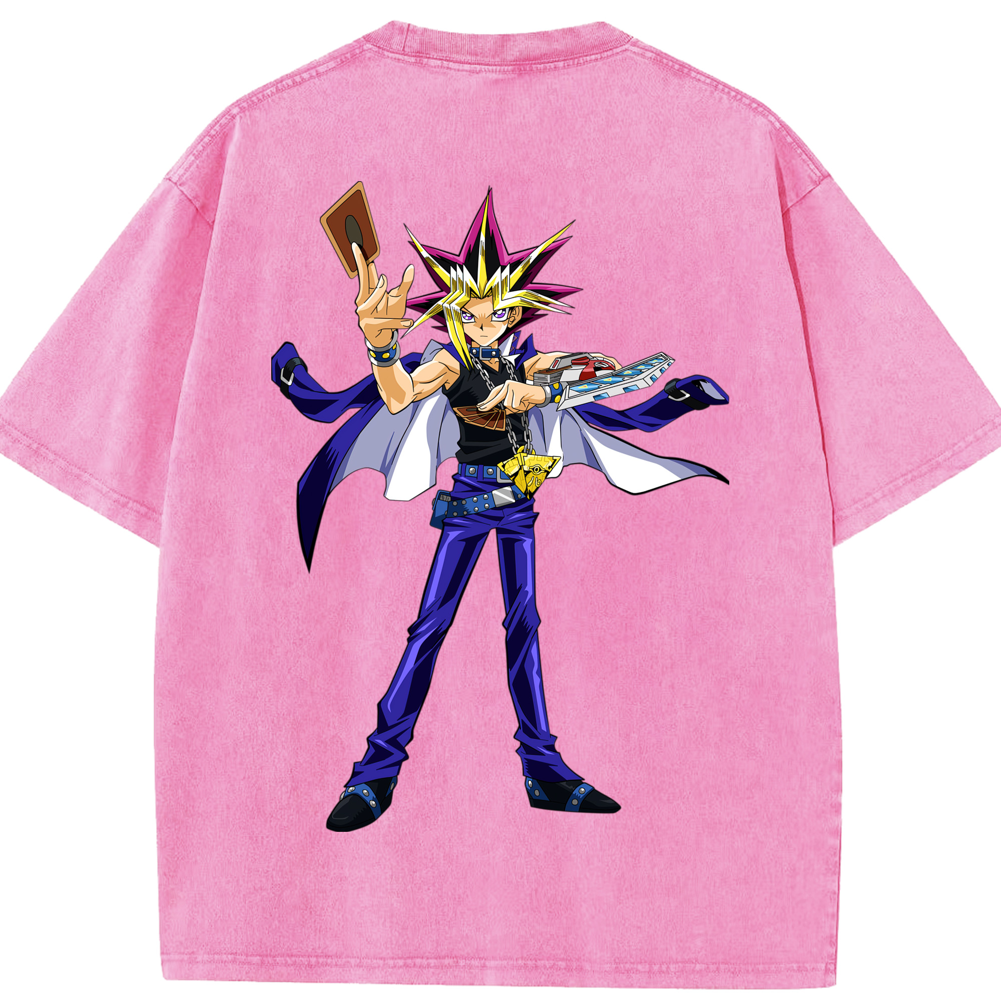 （画像用） 遊☆戯☆王 Yu-Gi-Oh! 綿100% ヴィンテージ風 半袖Tシャツ（背面プリント）